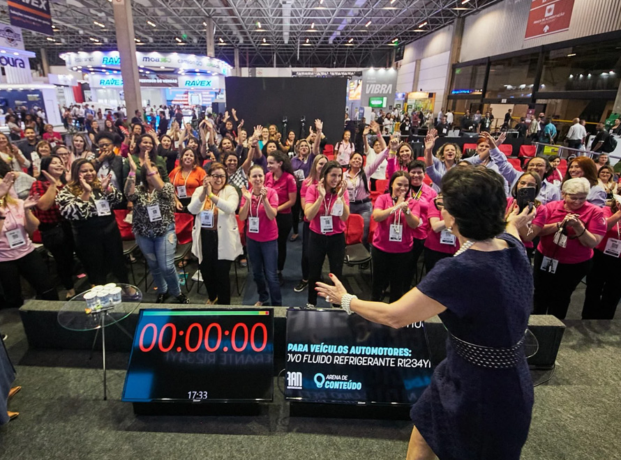 People at a trade show
