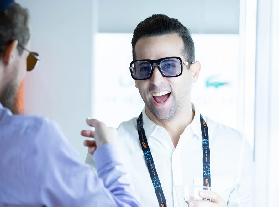 Image of a man wearing glasses